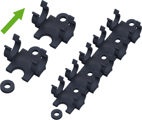 modular universal holder for connectors, 14mm