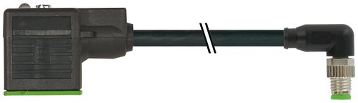 M8 male 90° A-cod. / MSUD valve plug C-8mm small