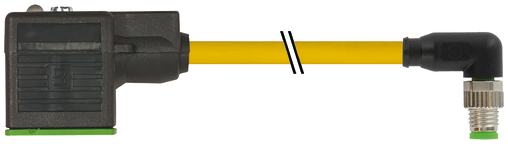 M8 male 90° A-cod. / MSUD valve plug C-8mm small