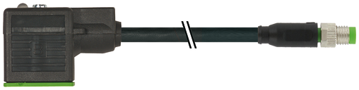 M8 male 0° A-cod. / MSUD valve plug CI-9.4mm small