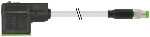 M8 male 0° A-cod. / MSUD valve plug BI-11mm