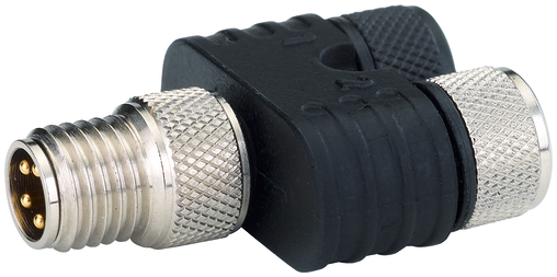 T-Coupler M8 Nano male / 2x female A-cod.