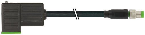 M8 male 0° A-cod. / MSUD valve plug CI-9.4mm small