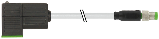 M8 male 0° A-cod. / MSUD valve plug CI-9.4mm small