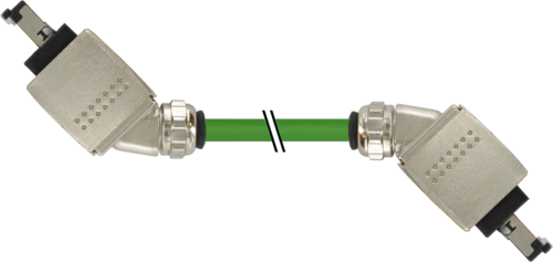 RJ45 PushPull male 45°/RJ45 PushPull male 45° AIDA