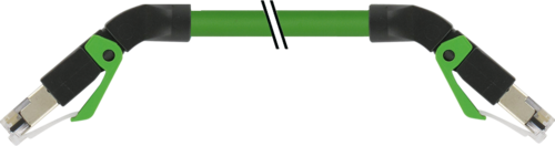 RJ45 male 45° down / RJ45 male 45° down shielded