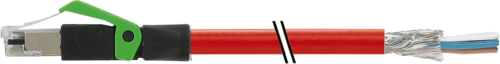 RJ45 male 0° with cable shielded