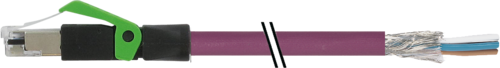 RJ45 male 0° with cable shielded