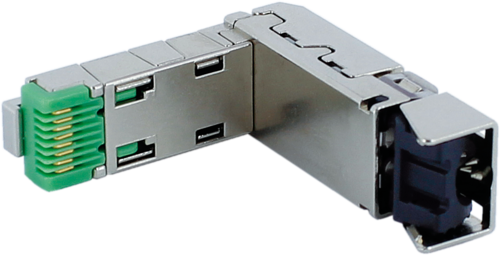 RJ45 Heavy Duty male 90° up IDC