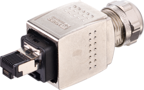 Push Pull RJ45 male 0° IDC
