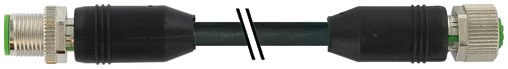 M12 male 0° / M12 female 0°