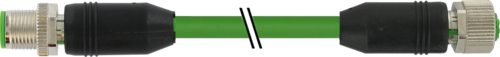 M12 male 0° / female 0° X-cod. shielded