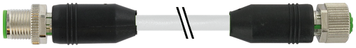 M12 male 0° / M12 female 0°