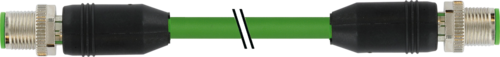 M12 male 0° / M12 male 0° D-cod. shielded