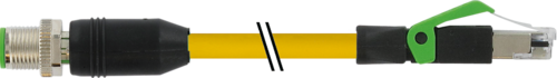 M12 male 0° D-cod. / RJ45 male 0° shielded