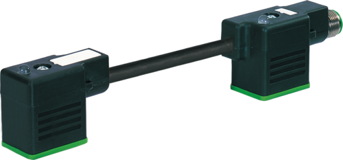 M12 male on back A-cod. / MSUD double valve B-10mm