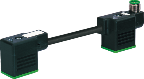M12 male on top A-cod. / MSUD double valve BI-11mm