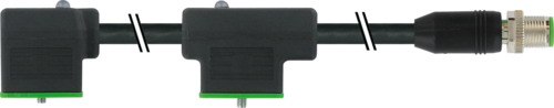 M12 male 0° A-cod. / MSUD double valve A-18mm