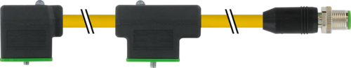 M12 male 0° A-cod. / MSUD double valve A-18mm