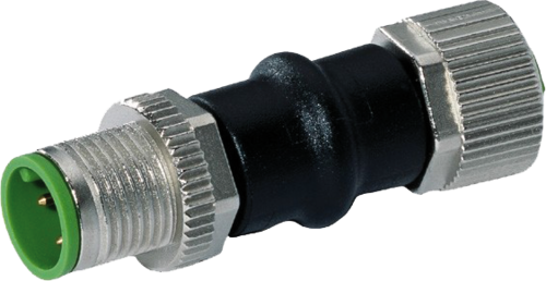 Adapter M12 male / M12 female A-cod.