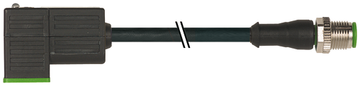 M12 male 0° A-cod. / MSUD valve plug CI-9.4mm