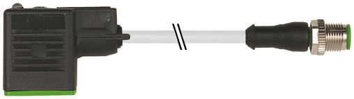 M8 male 0° 3p. / MSUD valve plug form A 18mm