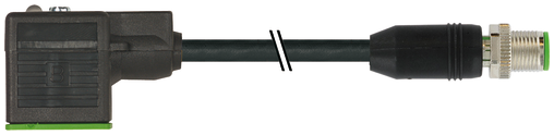 M12 male 0° A-cod. / MSUD valve plug A-18mm