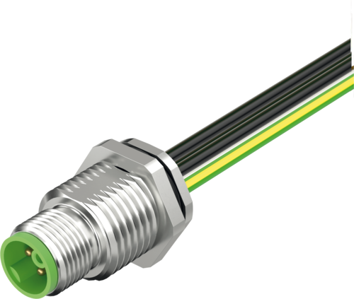 M12 Power male recept. K-cod. rear