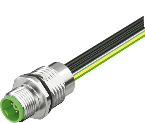 M12 Power male recept. K-cod. front