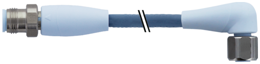 M12 male 0° / M12 female 90° A-cod. shielded F&B Pro