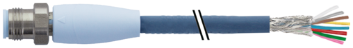 M12 male 0° A-cod. with cable shielded F&B Pro
