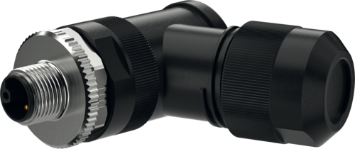 M12 Power male 90° L-cod. screw terminal