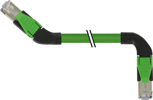RJ45 male 45° right /RJ45 male 90° right shielded