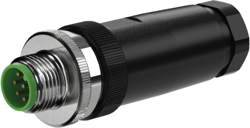 M12 female 90° A-cod. 180° with cable
