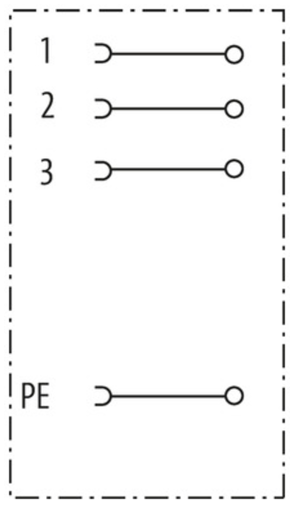 M12 Power female 0° S-cod. screw terminal