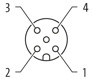 EOL - M12 female 0° A-cod. with cable
