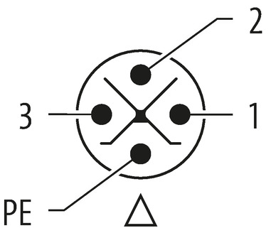 M12 Power S-coded male 0° / female 0°