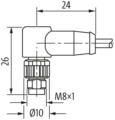 M8 St. 90° freies Ltg.-ende im Murrelektronik Shop