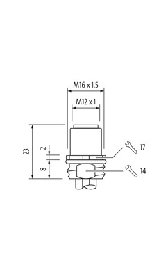 M12 Bu. Flansch A-kod. VWM im Murrelektronik Shop 